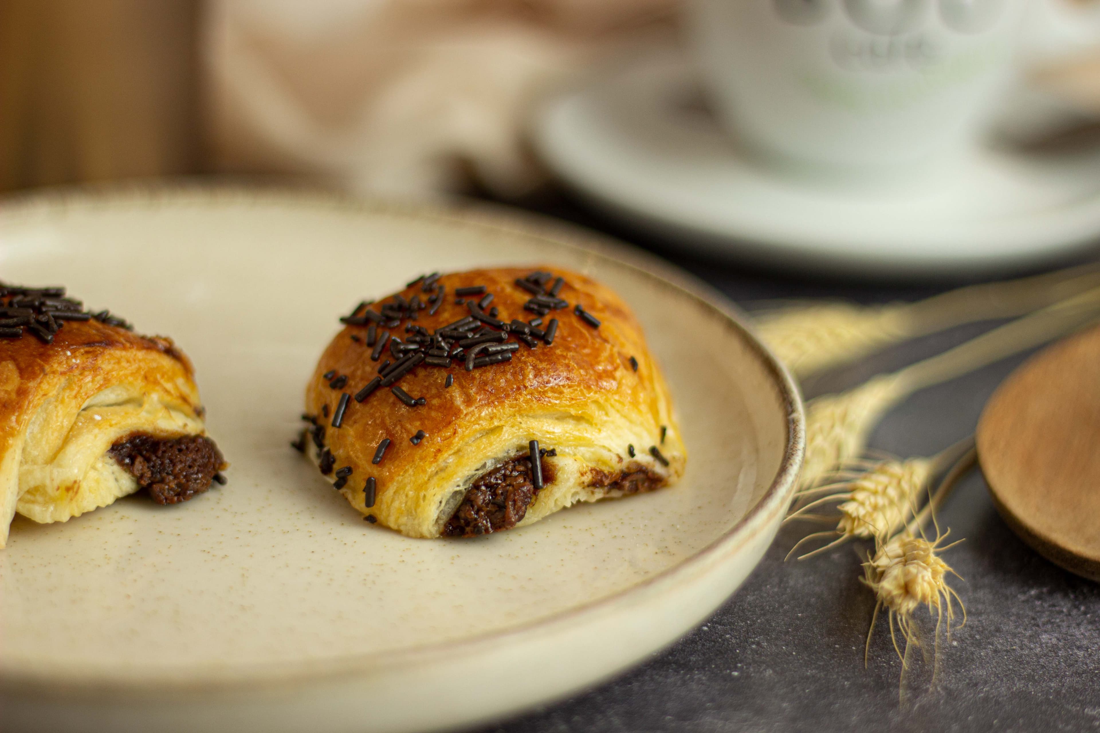 Pan con crema pastelera zoom