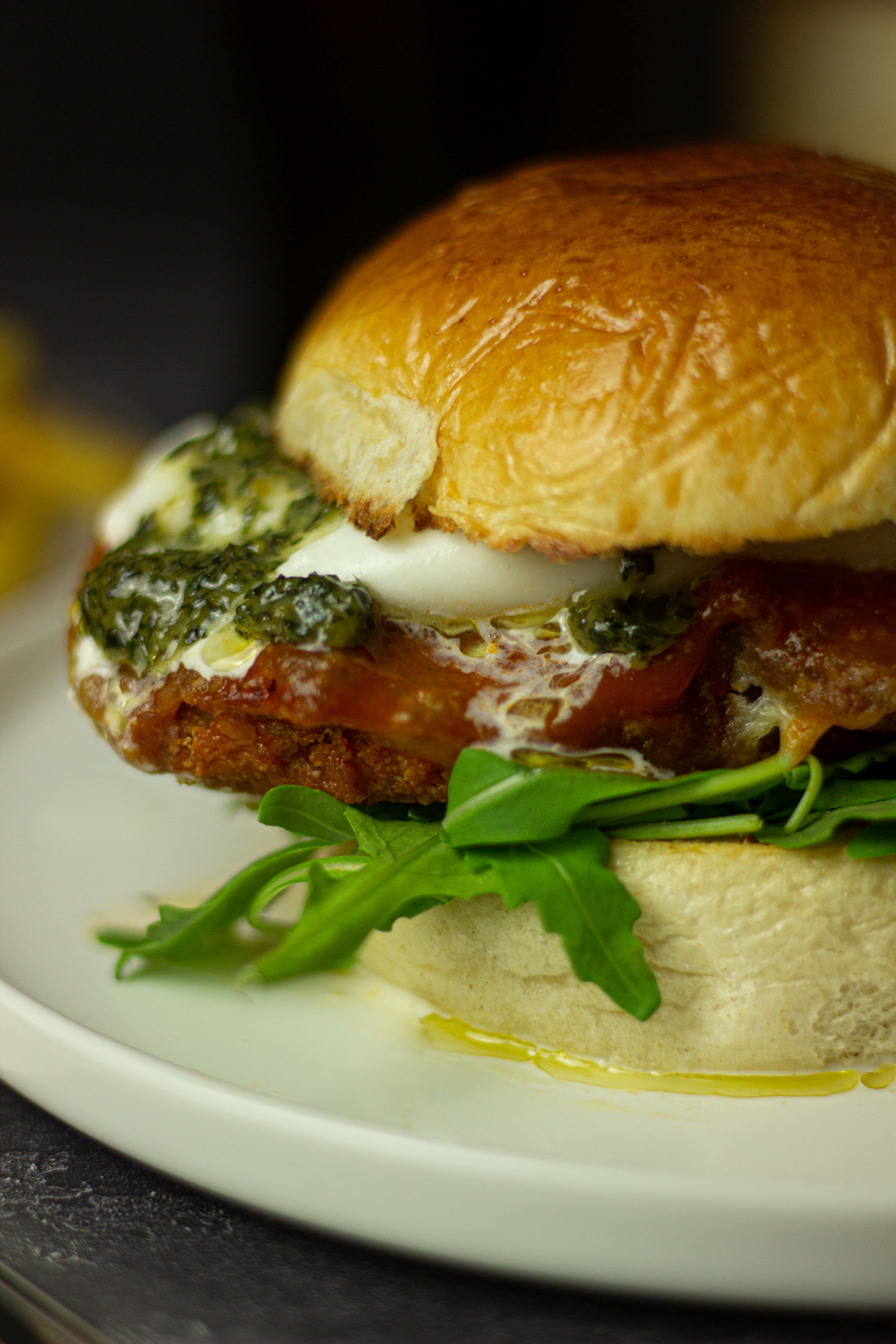 Hamburquesa plano cerca